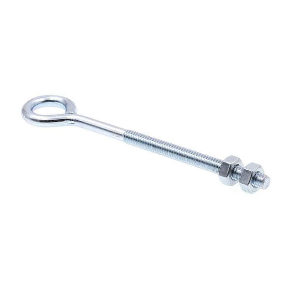 Prime-Line 1/4 in. x 5 in. Zinc Plated Steel Round Bend Screw Hooks (10-Pack)