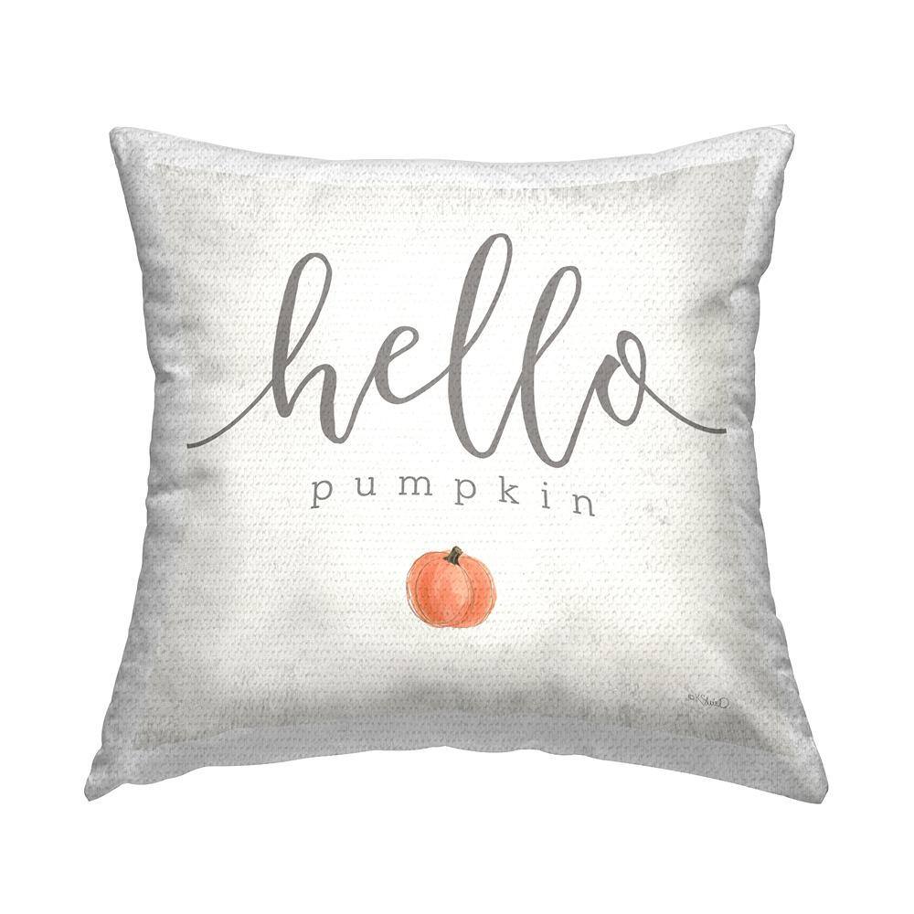 Hello Pumpkin Fall Phrase Beige Square Outdoor Throw Pillow price history on PriceWatchPro