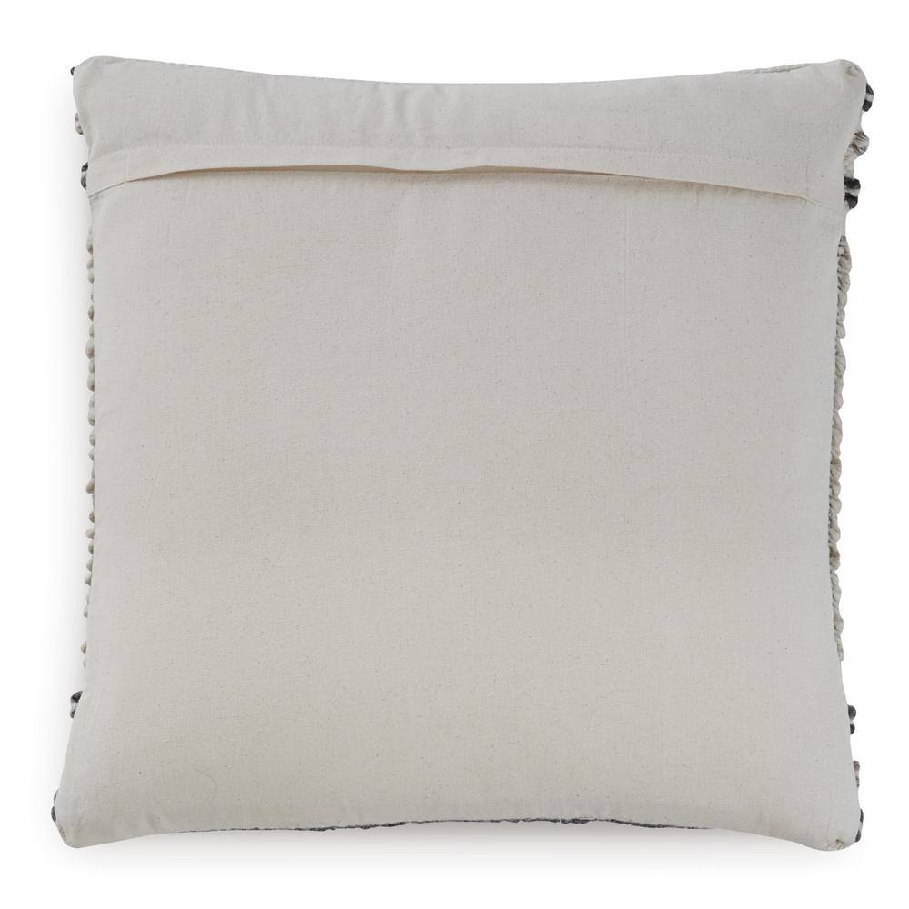 Handwoven Boho Diamond Pattern Cotton Wool Throw Pillow, 20 x 20 Inches
