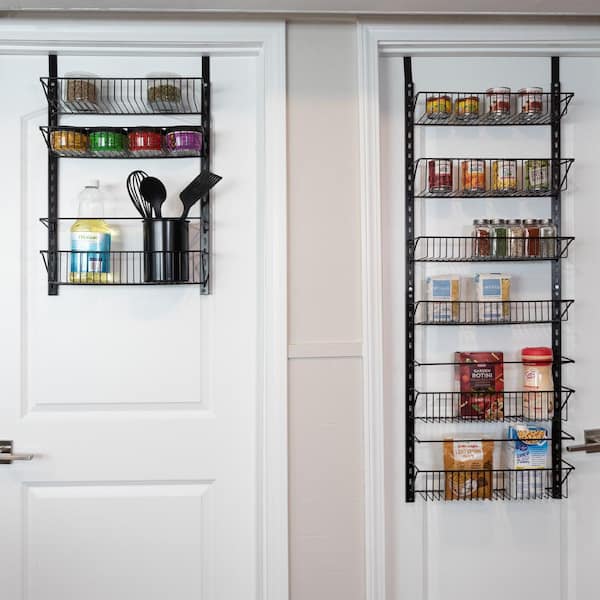 Smart Design Over The Door Adjustable Pantry Organizer Rack W 5 Adjus