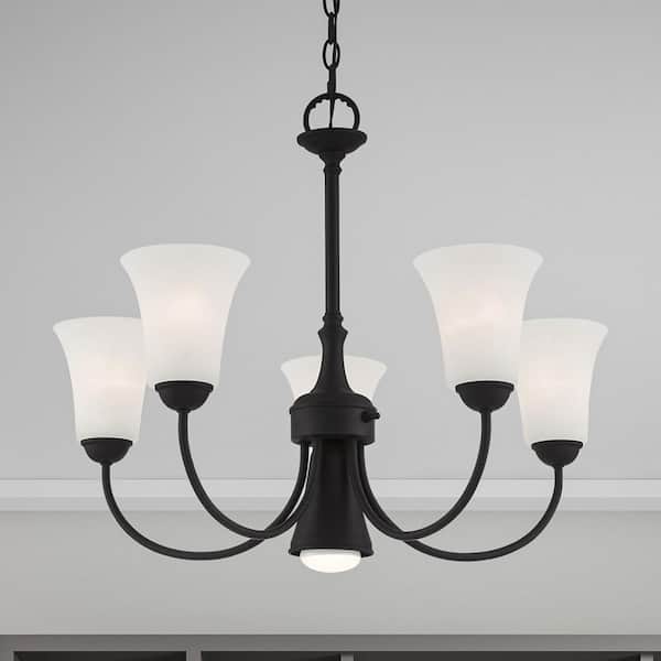 Burkland 6 Light Black Chandelier
