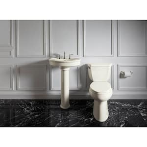 Highline Classic the Complete Solution 2-Piece 1.28 GPF Single Flush Elongated Toilet in Biscuit, Seat Included