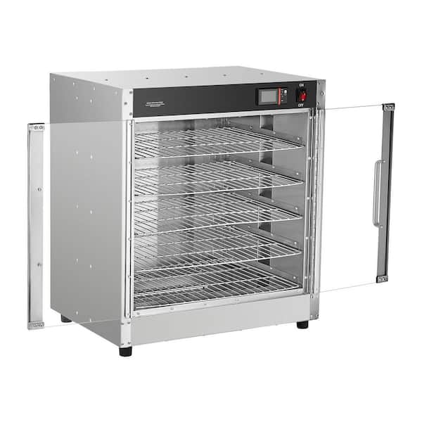 5-Tier Hot Box Food Warmer with Water Tray, 5 Pans, Double-Door and Adjustable Shelves, Silver Buffet Server w/ 1-Crocks