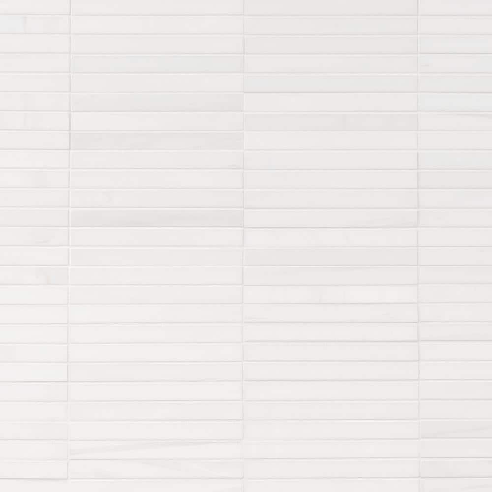 Bianco Dolomite White 12 in. x 12 in. Honed Marble Floor and Wall Mosaic Tile (1 sq. ft./Each) price history on PriceWatchPro