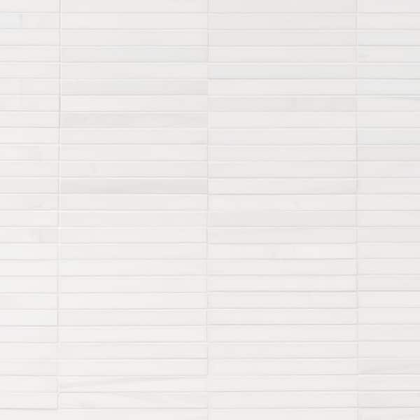 Ivy Hill Tile Bianco Dolomite White 12 in. x 12 in. Honed Marble Floor and Wall Mosaic Tile (1 sq. ft./Each)