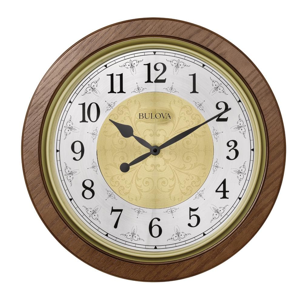 Solid Hardwood Case 21 in. Wall Clock with Harmonic Chimes