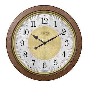 Solid Hardwood Case 21 in. Wall Clock with Harmonic Chimes