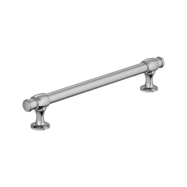 Amerock Winsome 6-5/16 in. (160 mm) Center-to-Center Polished Chrome Cabinet Bar Pull (1-Pack)