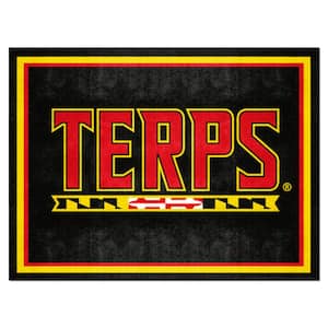 Maryland Terrapins Black 8 ft. x 10 ft. Plush Area Rug
