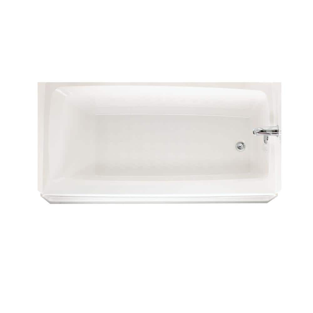 Swan 60 in. x 60 in. Fiberglass Rectangular Alcove Soaking Bathtub with ...