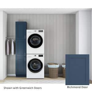 Richmond Valencia Blue Plywood Shaker Stock Ready to Assemble Kitchen-Laundry Cabinet Kit 12 in. x 94 in. x 41 in.
