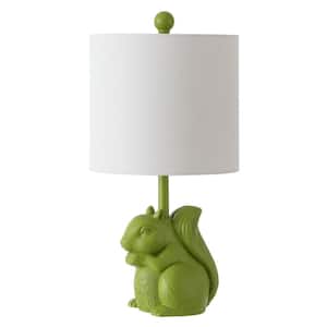 Sunny Squirrel 18 in. Green Table Lamp
