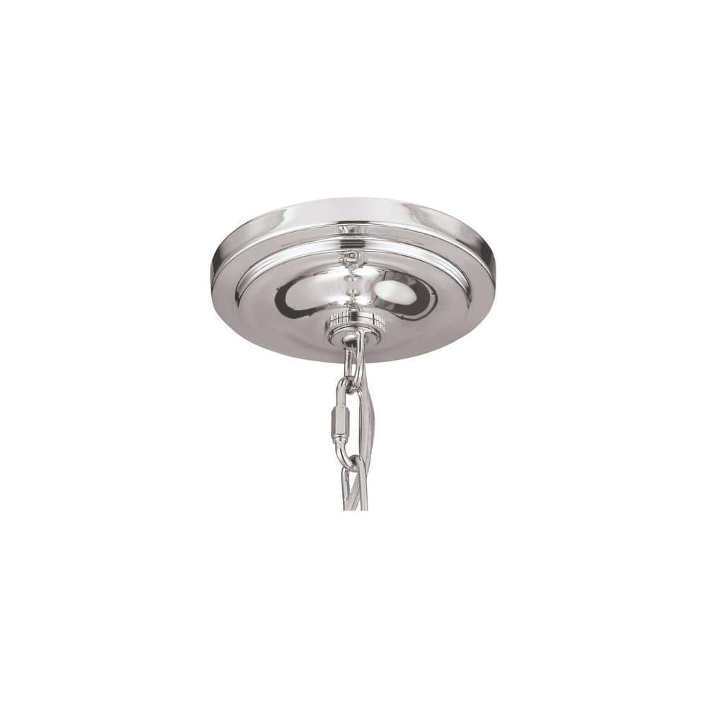 Farmhouse Elegance Polished Nickel Mini Pendant with Clear Glass