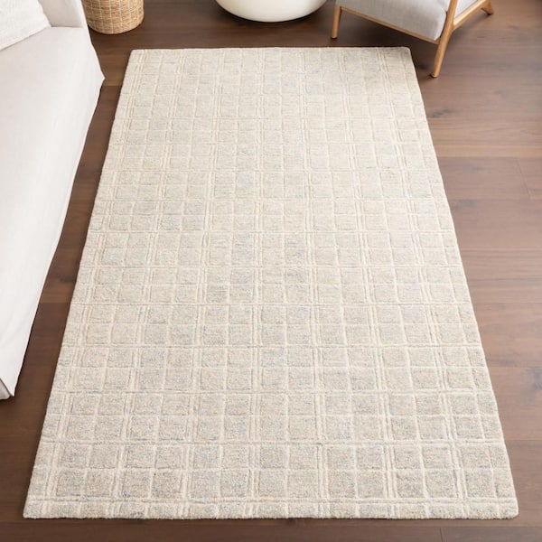 Jianna Checkered Blue Grey 8 ft. x 10 ft. Indoor Area Rug