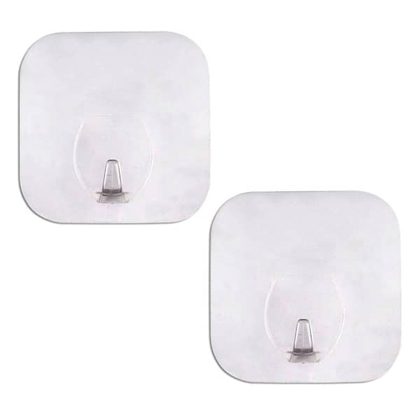 Unbranded Reusable Clear Suction Hook (2-Pack)