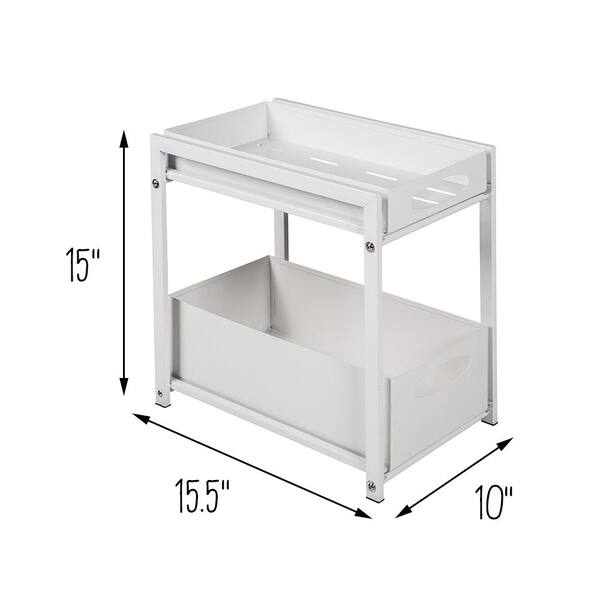 Honey-Can-Do 2-Drawer White Steel Pantry Organizer KCH-09604 - The Home  Depot