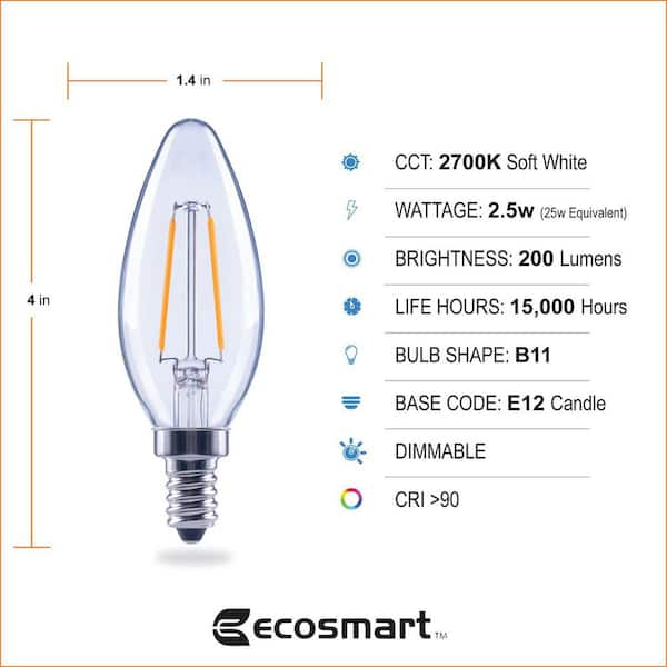 Ledare led bulb e12 4.5 w shop 200 lumen