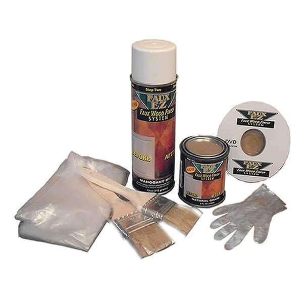 Faux EZ Natural Wood Grain 12 oz. Cabinet and Furniture Refinishing Kit - Small Projects
