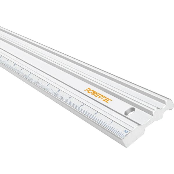 18 in. Anodized Aluminum Straight Edge Ruler Etched in Both Millimeter and Inch Calibrations
