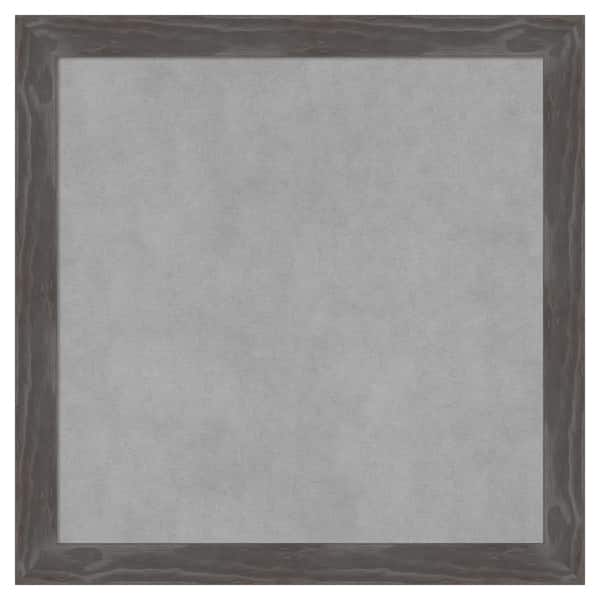 Amanti Art Woodridge Rustic Grey 23 in. x 23 in. Framed Magnetic Board