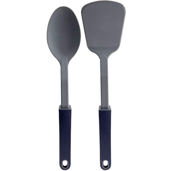 Oster Bluemarine 2-Piece Turner and Spoon Utensil Set in Navy Blue