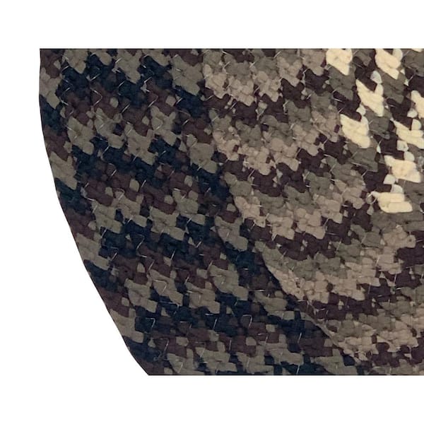 Alpine Braid Collection Chocolate Stripe 48" x 72" 100% Polypropylene Reversible Indoor Area Rug