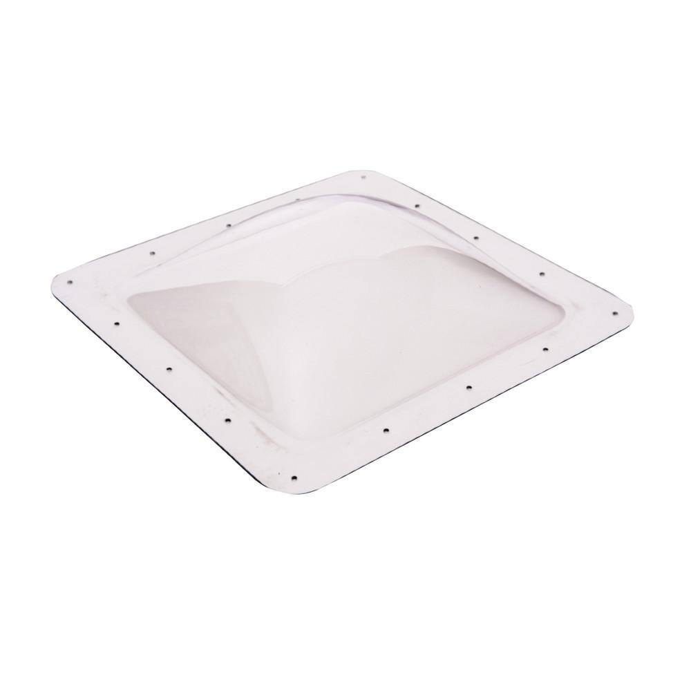 ICON 01818 RV Skylight Clear Outer Dome 14" X 14" X 4"  and Flange  18" x 18" 