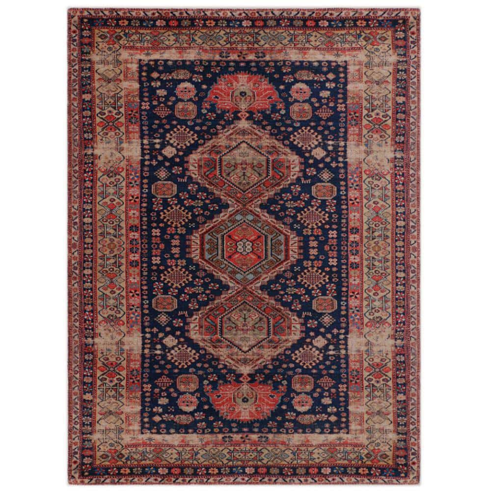 5' x 7' Rugsmith Facet Area Rug Blue 