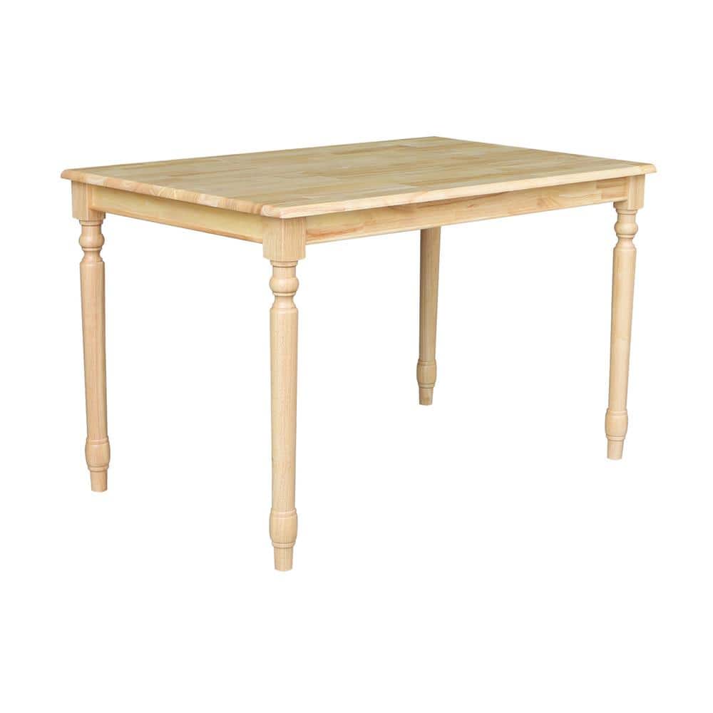 Rustic Farmhouse 48" Natural Wood Rectangular Dining Table