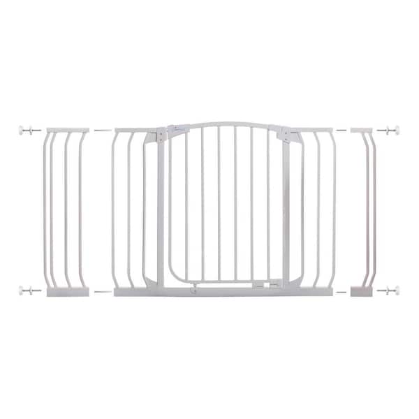 Dreambaby Chelsea 29.5 in. H White Standard Height and Extra-Wide Auto-Close Security Gate with Extensions