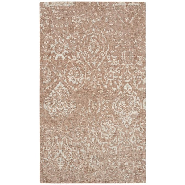Nourison Damask Beige Ivory doormat 2 ft. x 4 ft. Vintage Floral Farmhouse Kitchen Area Rug