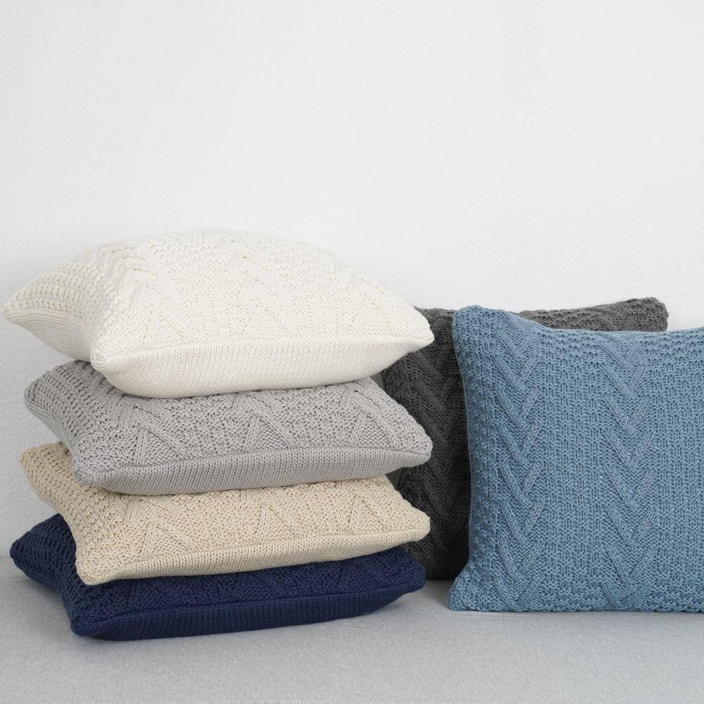 Evergrace 20"x20" Chunky Sweater Knit Square Throw Pillow