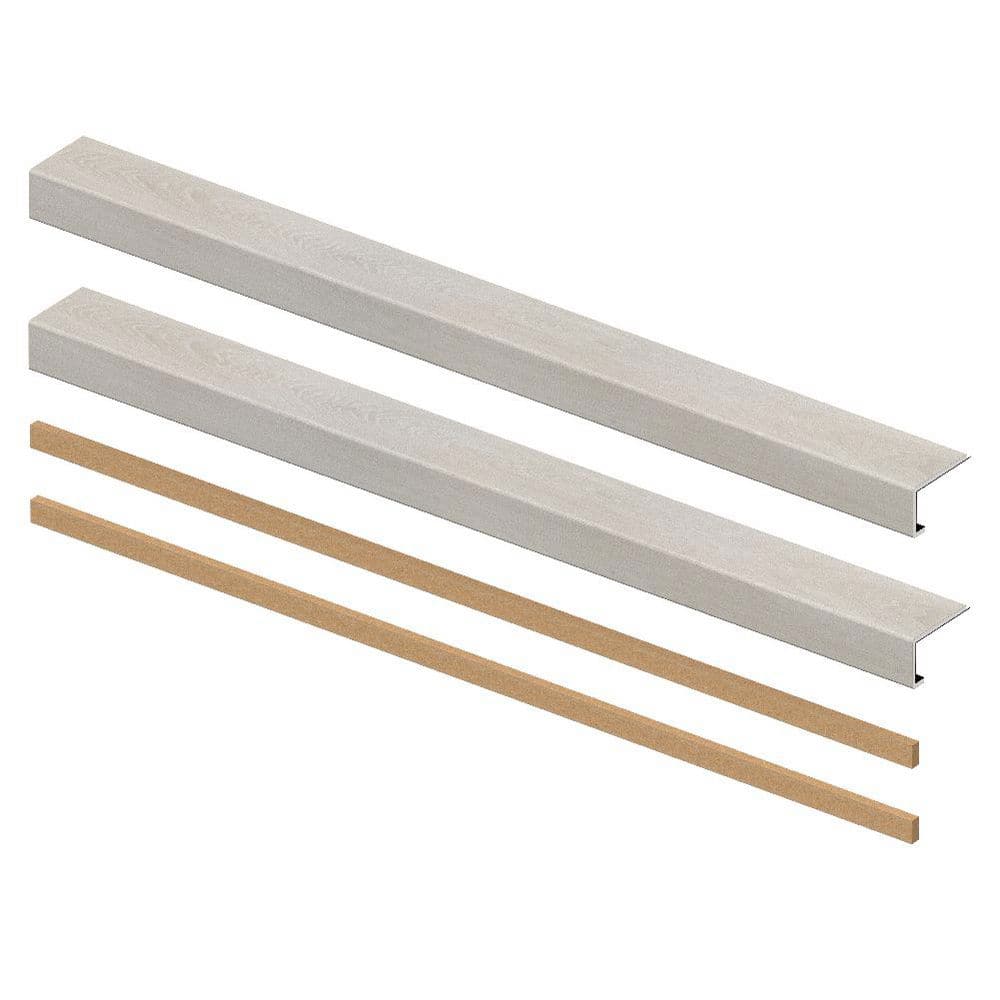 Champagne Beach Wood 7mm x 46in x 4in Exact Match Large Square Nose Open Stair Return/Landing Kit (2-Pack) price history on PriceWatchPro