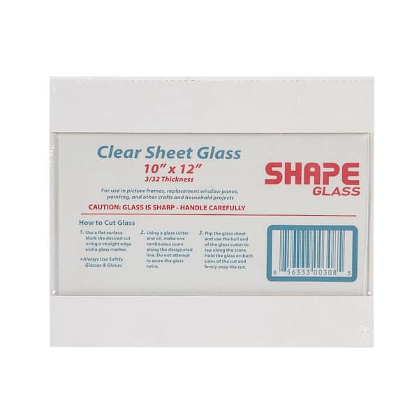 Unbranded 10 in. x 12 in. x .094 in. Clear Glass