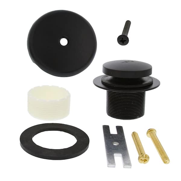 1-Hole Toe Touch Tub Drain Trim Kit with Overflow