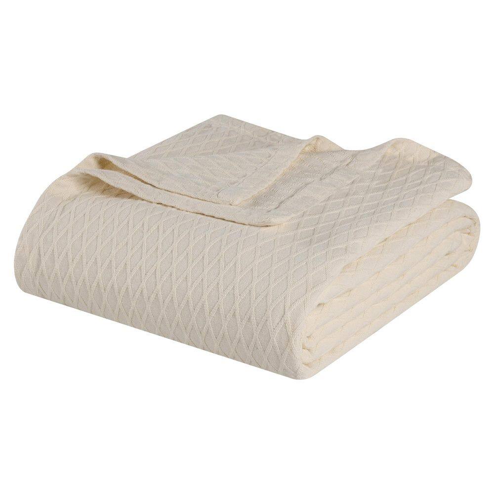 Diamond Weave Ivory Modern Classic Geometric All-Season Cotton King Blanket price history on PriceWatchPro