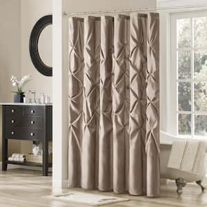 Jacqueline Taupe 72 in. Shower Curtain