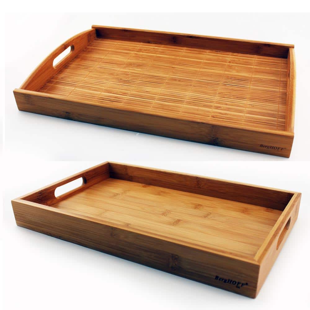 【おすすめ】Marche Box / Natural Wooden Tray BergHOFF Bamboo 2-Piece Serving Tray Set 2211981 - The Home Depot