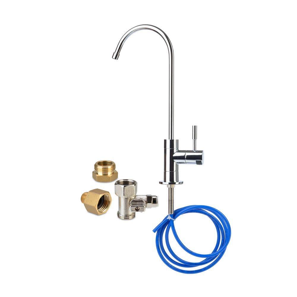 H2O+ Coral Three-Stage Undercounter Water Filtration System with Chrome Faucet