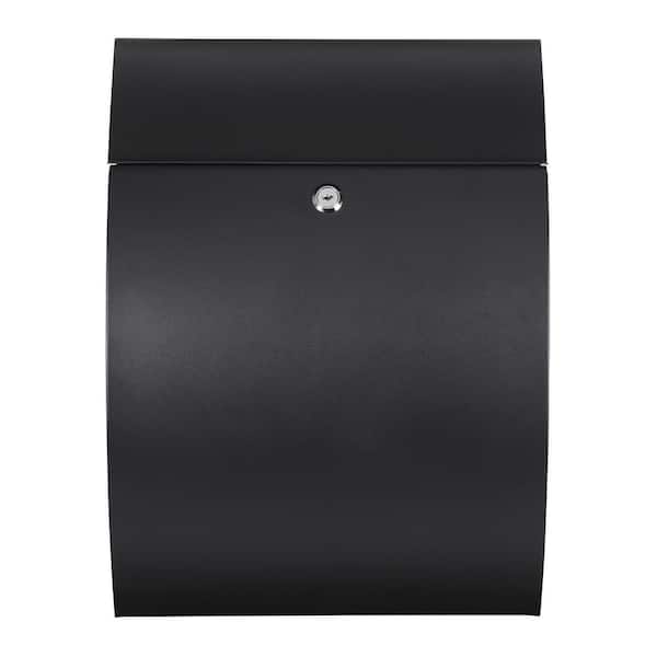 Black Contemporary Locking Mailbox Black Contemporary Locking Mailbox