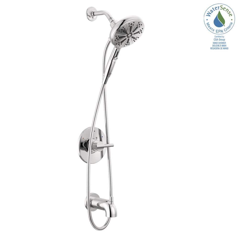 Chrome Multi-Head Handheld Wall Mounted Shower System