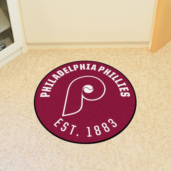 Philadelphia Phillies Maroon 2 ft. x 2 ft. Round Area Rug