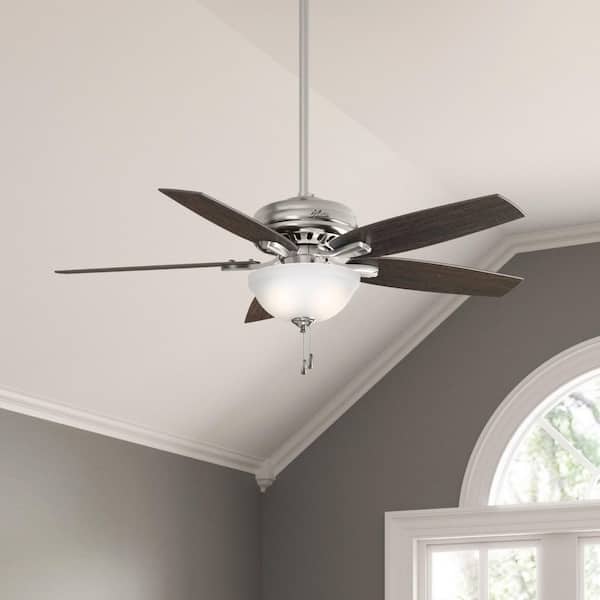 Hunter - Newsome 52 in. Indoor Premier Bronze Bowl Light Kit Low-Profile Ceiling Fan