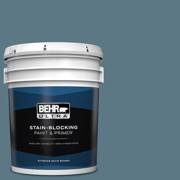 BEHR ULTRA 5 gal. #PPU13-03 Catalina Coast Satin Enamel Exterior Paint & Primer