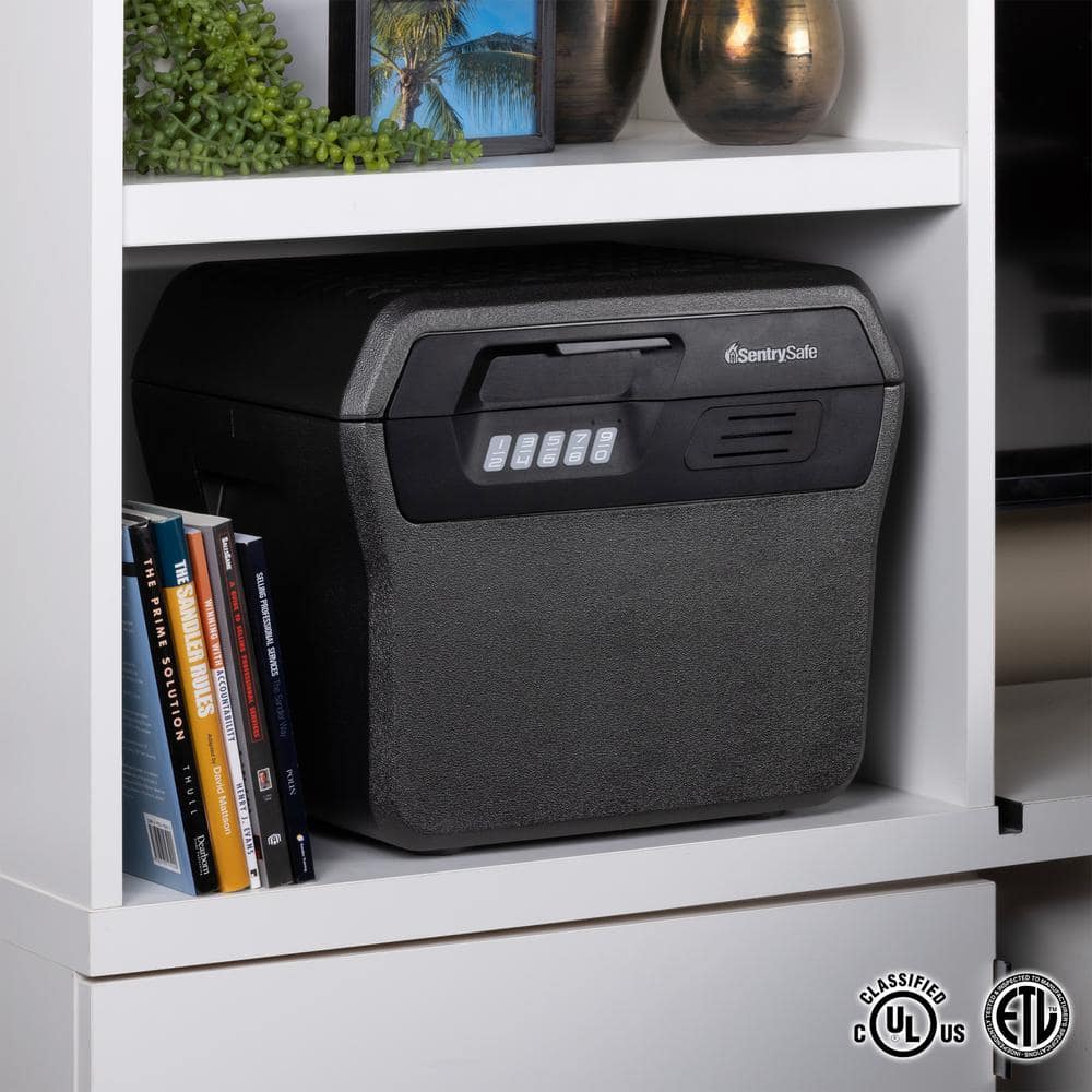 Charcoal Gray Digital Waterproof and Fireproof Document Safe