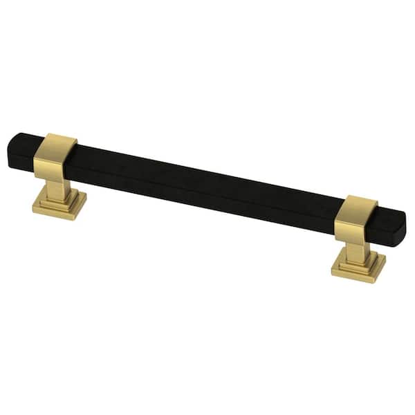Liberty Liberty Wrapped Square Dual Finish 5-1/16 in. (128 mm) Matte Black and Modern Gold Cabinet Drawer Bar Pull