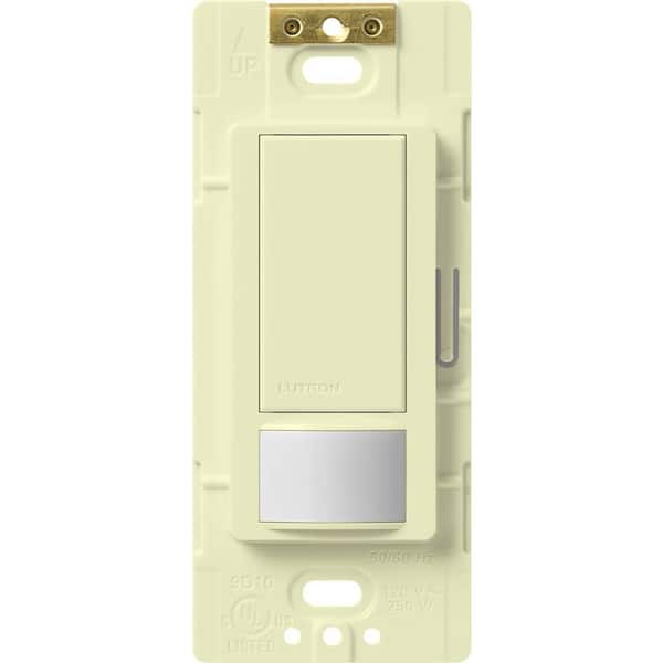 Lutron Maestro Vacancy-Only Sensor Switch, 5-Amp, Single-Pole/Multi-Location, Almond (MS-VPS5M-AL)