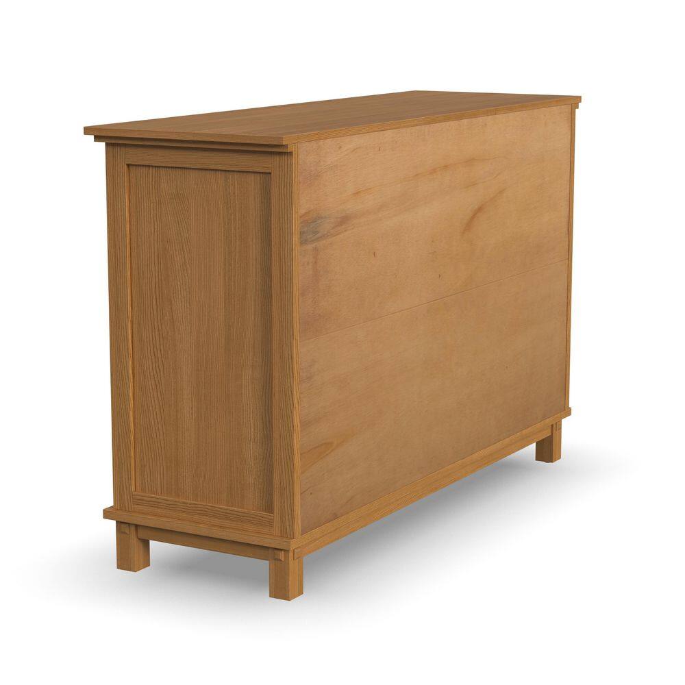 Double Black Oak Dresser with Felt Lined Drawers