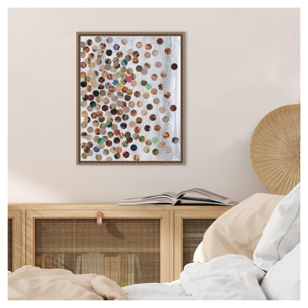 100 Pennies II Abstract Bronze Framed Canvas Print