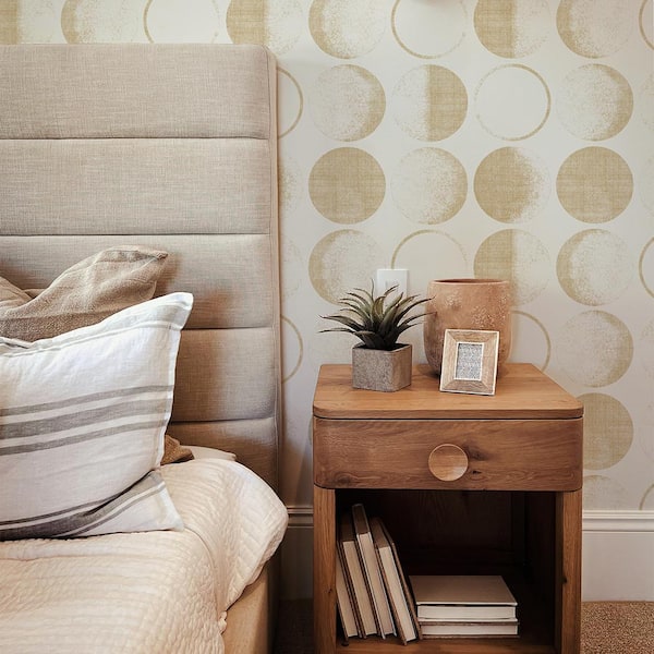 Ivory Sky Moons Vinyl Peel and Stick Wallpaper Roll (Covers 28 sq. ft.)
